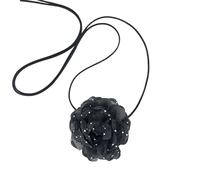 Zkydhbd Stylish Rose Blossom Necklace Simulation Flower Neckchain Women Girls Collarbone Chain Eye Catching Choker Accessory