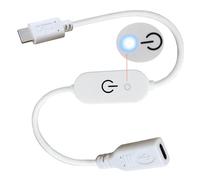 Zkydhbd Type C Male To Female Touch Dimmer Controller With Not Flicker And Blue Indicators Cable For Comfortable Lighting Touch Dimming Controller