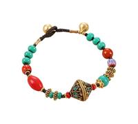 Zkydhbd Unique Tibetan Nepalese Bracelets Using Turquoise and Copper for Versatile Everyday Wear Artisanal Handcrafted Tibetan Nepalese Beaded Bracelets