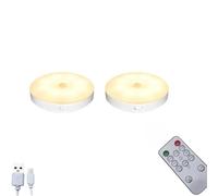 Zkydhbd USB Rechargeable Motion Puck Lights, Dimmable LED Step Light for Stairs and Cabinets with USB Rechargeable Battery