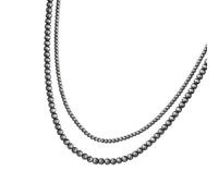 Zkydhbd Versatile Matte Black Necklace With Triple Strands Designs Portable For Formal Outfits And Casual Styles Fashionable Jewelry For Sensitive Skin