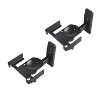 Zkydhbd Vibrations Resistant Speakers Wall Mount with Cable Concealment Plate Adjustable Clamp Heavy Duty Steel Construction Rotating Speakers Mount