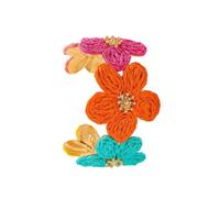 Zkydhbd Vintage Inspired Woven Flower Raffia Alloy for Women Creative Floral Hand Chain Jewelry Gift Handmade Raffia and Alloy