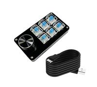 Zkydhbd Wire Programmable Macro Keyboards With Single Control Knob Customs Macros Keyboards For Efficient Gaming Work USB Cable