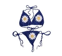 Zkydhbd Womens Lacing Swimsuit Thong Comfortable 2Pieces Strappy Swimming Suit High Cut Beachwears Halters String Swimsuit Set Women Lacing Up Swimwears