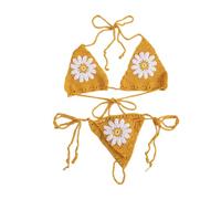 Zkydhbd Womens Lacing Swimsuit Thong Comfortable 2Pieces Strappy Swimming Suit High Cut Beachwears Halters String Swimsuit Set Women Lacing Up Swimwears