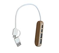 Zkydhbd Wooden USB C Splitter 3/4 In 1 / Adapter Docking Station With Type Dock For Laptop Keyboards Type C Dock