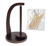 Zkydhbd Yarn Holder Practical Wooden Spinner Embroidery Accessories Present For Craft Lovers Rotating Stand For Knitting