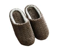 ZKYDSCFC Slippers Women Soft Home Cotton Winter Indoor Light Comfort Floor Shoes Couple Silence Slides Bedroom House Slippers-dark Brown-40-41
