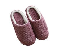 ZKYDSCFC Slippers Women Soft Home Cotton Winter Indoor Light Comfort Floor Shoes Couple Silence Slides Bedroom House Slippers-purple-42-43