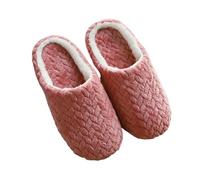 ZKYDSCFC Slippers Women Soft Home Cotton Winter Indoor Light Comfort Floor Shoes Couple Silence Slides Bedroom House Slippers-pink-42-43