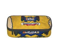Zkyfll Abstract Kansas State Yellow Flag Map print Large Capacity Pencil Case Pouch Organizer Portable Bag Makeup Bag Cosmetic Bag