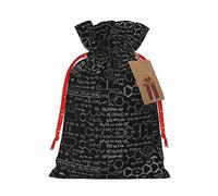 zkyfll Abstract Science Chemistry Illustration 3D Christmas Drawstring Gifts Bags Xmas Gifts Bags birthdays Party gifts-wrapping