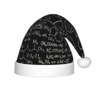 zkyfll Abstract Science Chemistry Illustration 3D print Christmas Santa Hat small size, Christmas gifts Plush Funny Christmas Hat,party
