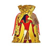 zkyfll Ancient Egypt Tribe Series print Christmas Drawstring Gift Bags Xmas Holiday Party Favor Candy Treats Presents