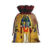 zkyfll Ancient Egypt Tribe Series print Christmas Drawstring Gifts Bags Color matching gifts bag birthdays gifts-wrapping