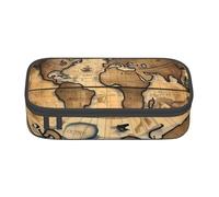Zkyfll Ancient Map World Globe print Large Capacity Pencil Case Pouch Organizer Portable Bag Makeup Bag Cosmetic Bag