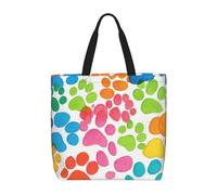 zkyfll bear paw print Tote Bag for Women Reusable Shopping Bag Large Beach Bag Travel Vacation Work