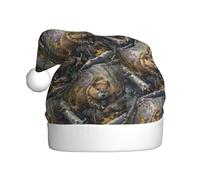 zkyfll beaver working print Christmas Santa Hat Plush Funny Christmas Hat For Adult,Christmas Party