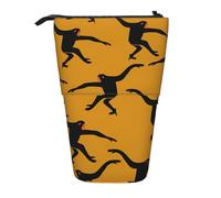 zkyfll Black Gibbon Monkey print Upright Pencil Case, Telescopic Pencil Holder, Cute Pencil Bag, Pencli Organizer