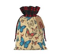 zkyfll butterfly pattern03 print Christmas Drawstring Gifts Bags Color matching gifts bag birthdays gifts-wrapping