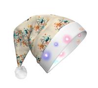 zkyfll Chemistry Print print Christmas Santa Hat Plush Light Up Funny Christmas Hat For Adult,Christmas Party