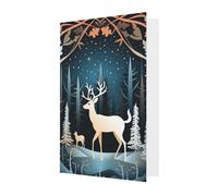 zkyfll Christmas Tree DeerAll-Occasion Card Birthday Greeting Cards Envelopes Thank You Sympathy Christmas