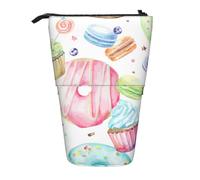 zkyfll Cupcakes Donuts Muffins Sugar print Upright Pencil Case, Telescopic Pencil Holder, Cute Pencil Bag, Pencli Organizer