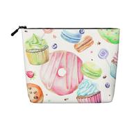 zkyfll Cupcakes Donuts Muffins Sugar Print Women's Makeup Bag Cosmetics Storage Pouch Beach Travel Fashion Toothbrush Bag