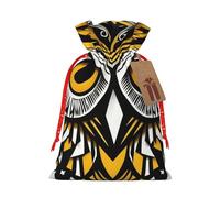 zkyfll Cute Owl pattern Christmas Drawstring Gifts Bags Xmas Gifts Bags birthdays Party gifts-wrapping