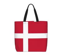 zkyfll Danish flag print Tote Bag for Women Reusable Shopping Bag Large Beach Bag Travel Vacation Work