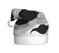 zkyfll dark mermaid 04 print Christmas Santa Hat Plush Funny Christmas Hat For Adult,Christmas Party