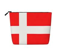 zkyfll Denmark Danish Flag Print Women's Makeup Bag Cosmetics Storage Pouch Beach Travel Fashion Toothbrush Bag