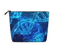 zkyfll DNA Chain Photo Print Women's Makeup Bag Cosmetics Storage Pouch Beach Travel Fashion Toothbrush Bag