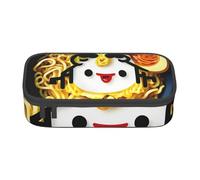 Zkyfll Egg Cup Noodle Ramen print Large Capacity Pencil Case Pouch Organizer Portable Bag Makeup Bag Cosmetic Bag