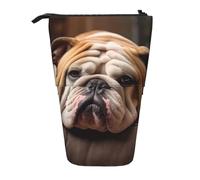 zkyfll English Bulldogs print Upright Pencil Case, Telescopic Pencil Holder, Cute Pencil Bag, Pencli Organizer