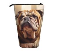 zkyfll English Bulldogs print Upright Pencil Case, Telescopic Pencil Holder, Cute Pencil Bag, Pencli Organizer
