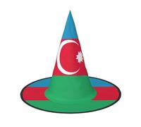 zkyfll Flag of Azerbaijan print Halloween headwear Halloween Decorations Witch Hat Wizard Hat Costume Accessory