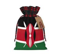 zkyfll Flag of Kenya print Christmas Drawstring Gift Bags Xmas Holiday Party Candy Presents bag,4.7 x 6.9 in