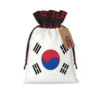 zkyfll Flag of Republic of Korea print Christmas Drawstring Gift Bags Xmas Holiday Party Candy Presents bag,4.7 x 6.9 in