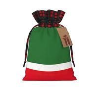 zkyfll Flag of the Chechen Republic print Christmas Drawstring Gift Bags Xmas Holiday Party Candy Presents bag,8.3 x 11.8 in