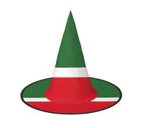 zkyfll Flag of the Chechen Republic print Halloween headwear Halloween Decorations Witch Hat Wizard Hat Costume Accessory