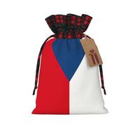 zkyfll Flag of the Czech Republic print Christmas Drawstring Gift Bags Xmas Holiday Party Candy Presents bag,4.7 x 6.9 in