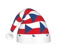 zkyfll Flag of the Czech Republic print Christmas hat for Adult,Light Up Xmas Hat,Funny Santa Hat for Adults Unisex