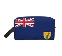 zkyfll Flag of the Turks and Caicos Islands Print Women's Makeup Bag Cosmetics Storage Pouch Beach Travel Fashion Toothbrush Bag