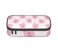 Zkyfll Funny Pink Pig Face print Large Capacity Pencil Case Pouch Organizer Portable Bag Makeup Bag Cosmetic Bag