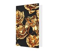 zkyfll Gold Rose patternAll-Occasion Card Birthday Greeting Cards Envelopes Thank You Sympathy Christmas