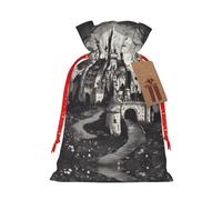 Zkyfll Horrible Fairy Tale Castle01 Christmas Drawstring Gifts Bags Xmas Gifts Bags birthdays Party gifts-wrapping