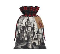 zkyfll Horrible Fairy Tale Castle01 print Christmas Drawstring Gifts Bags Color matching gifts bag birthdays gifts-wrapping