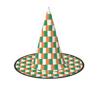 zkyfll Irish flag print Halloween headwear Halloween Decorations Witch Hat Wizard Hat Costume Accessory